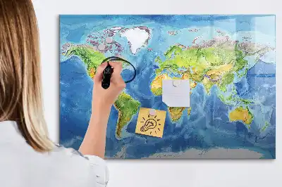 Magnetisk rittavla med världskarta