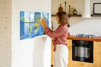 Magnetisk rittavla med världskarta