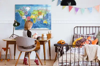 Magnetisk rittavla med världskarta