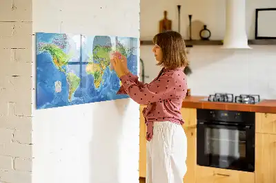 Magnetisk rittavla med världskarta