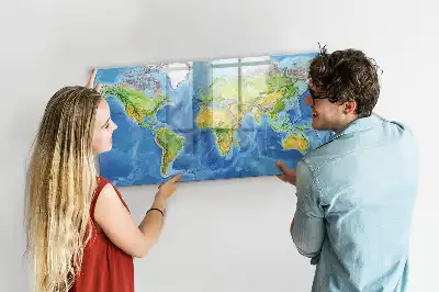 Magnetisk rittavla med världskarta