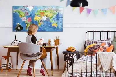 Magnetisk rittavla med världskarta