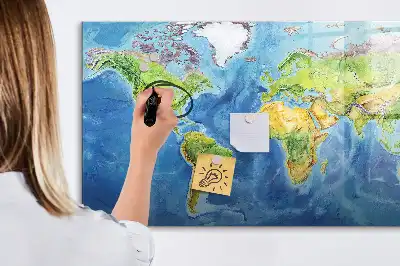 Magnetisk rittavla med världskarta