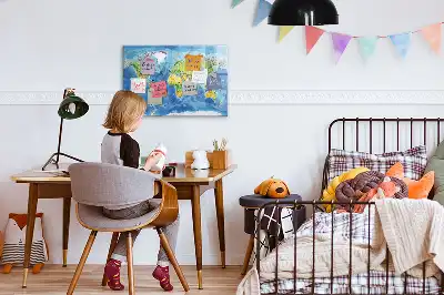 Magnetisk rittavla med världskarta