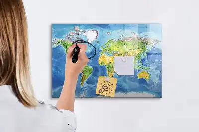 Magnetisk rittavla med världskarta