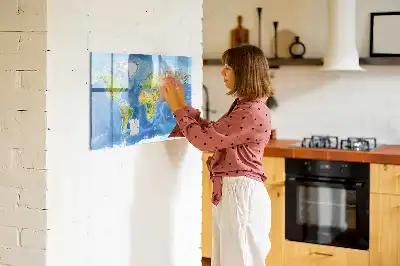 Magnetisk rittavla med världskarta