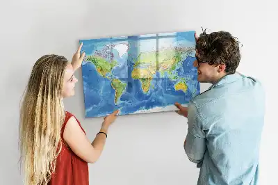 Magnetisk rittavla med världskarta