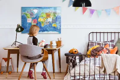 Magnetisk rittavla med världskarta