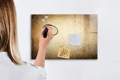 Gammal världskarta magnetisk tavla med penna