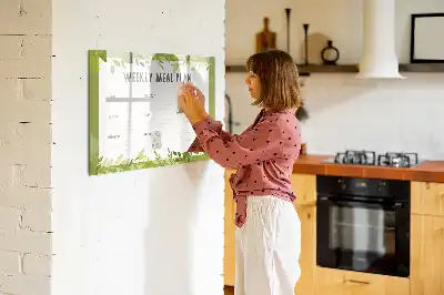 Magnetisk rittavla för veckomeny