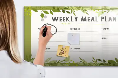 Magnetisk rittavla för veckomeny