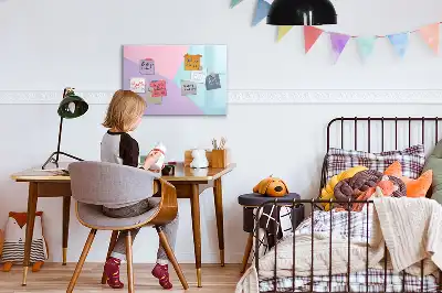 Magnetisk tavla med penna pastellmönstrad
