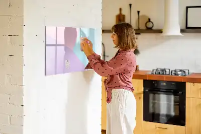 Magnetisk tavla med penna pastellmönstrad
