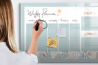 Veckoschema magnetisk med penna