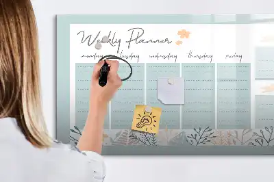 Veckoschema magnetisk med penna