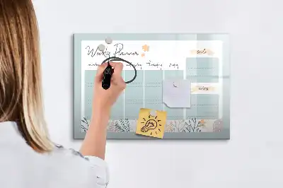 Veckoschema magnetisk med penna