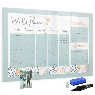 Veckoschema magnetisk med penna