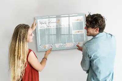 Veckoschema magnetisk med penna