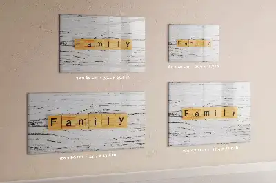 Magnetisk tavla med penna familjemotiv