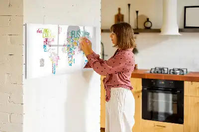Karta med landsnamn magnetisk tavla med penna