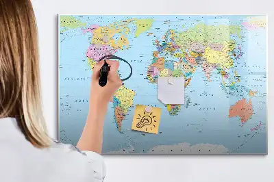 Magnetisk rittavla med världskarta