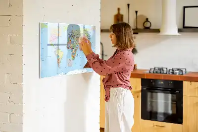 Magnetisk rittavla med världskarta