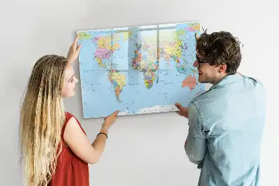 Magnetisk rittavla med världskarta