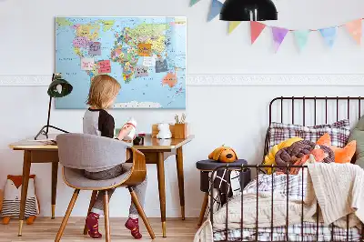 Magnetisk rittavla med världskarta