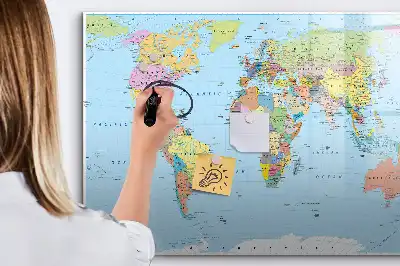 Magnetisk rittavla med världskarta