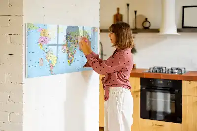 Magnetisk rittavla med världskarta