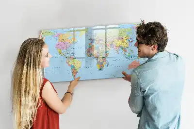Magnetisk rittavla med världskarta