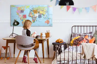 Magnetisk rittavla med världskarta