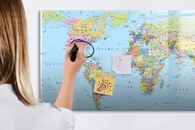 Magnetisk rittavla med världskarta