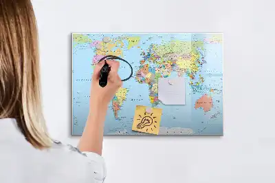 Magnetisk rittavla med världskarta