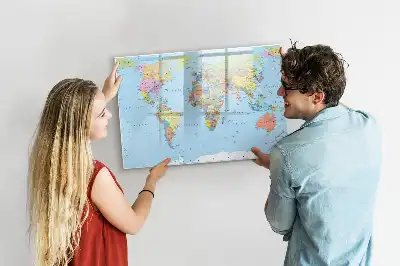 Magnetisk rittavla med världskarta