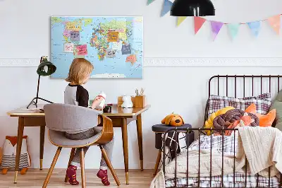 Magnetisk rittavla med världskarta