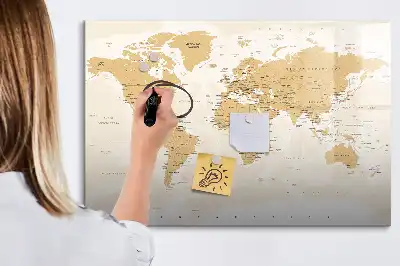 Politisk världskarta magnetisk rittavla