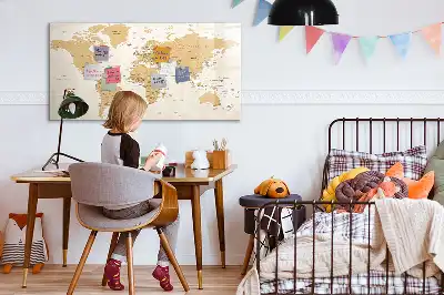 Politisk världskarta magnetisk rittavla