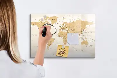 Politisk världskarta magnetisk rittavla
