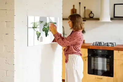 Eko-världskarta magnetisk tavla med penna