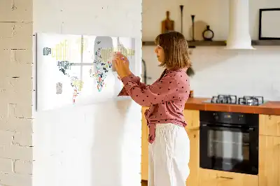 Magnetisk rittavla med motiv av världens länder