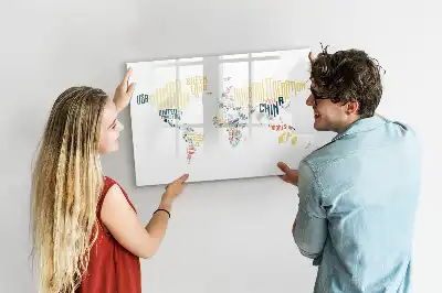 Magnetisk rittavla med motiv av världens länder