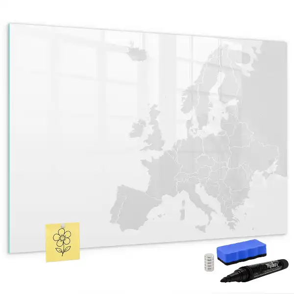 Europakarta magnetisk tavla med penna