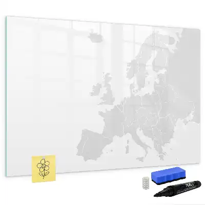 Europakarta magnetisk tavla med penna