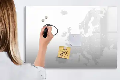Europakarta magnetisk tavla med penna