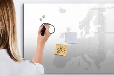 Europakarta magnetisk tavla med penna