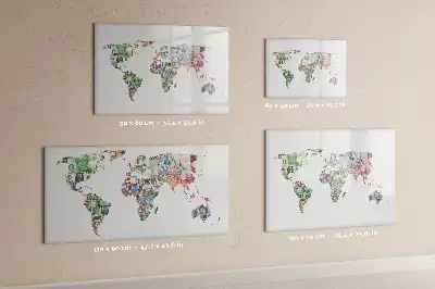 Europakarta magnetisk tavla med penna