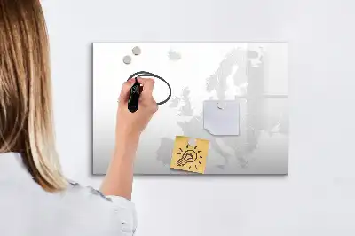 Europakarta magnetisk tavla med penna