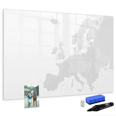 Europakarta magnetisk tavla med penna