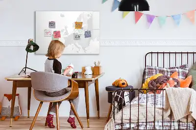 Europakarta magnetisk tavla med penna